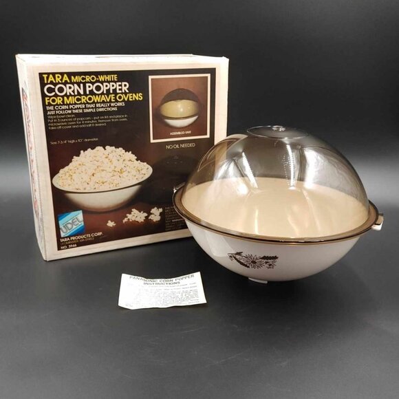 Vintage Tara Ware Microwave Popcorn Popper Corn Popper In Original Box USA - Picture 1 of 9